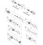 Diagram for 2000 Kia Sportage CV Joint - 0K01222510
