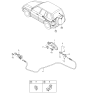 Diagram for 1998 Kia Sportage Fuel Door - 0K01142410