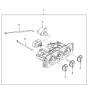 Diagram for 1998 Kia Sportage Blower Control Switches - 0K08061190D