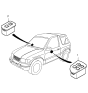 Diagram for 2000 Kia Sportage Power Window Switch - 0K01266350D96