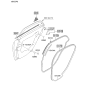 Diagram for 2009 Kia Spectra5 SX Weather Strip - 832202F001