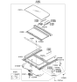 Diagram for 2005 Kia Spectra Sunroof - 816102F000