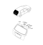 Diagram for Kia Spectra Liftgate Hinge - 797702F200