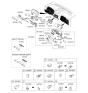 Diagram for Kia Sedona Steering Column Cover - 848524D100VA