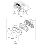 Diagram for Kia Sedona Instrument Cluster - 940014D320