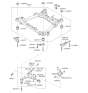 Diagram for 2012 Kia Sedona Front Cross-Member - 624054D100