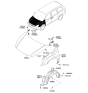 Diagram for 2012 Kia Sedona Hood Hinge - 791104D001