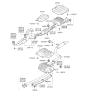 Diagram for 2007 Kia Amanti Exhaust Hanger - 287623B000