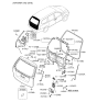 Diagram for 2013 Kia Sedona Trunk Latch - 812304D100