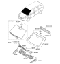 Diagram for 2007 Kia Sedona Windshield - 861104D110