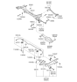 Diagram for 2008 Kia Sedona Control Arm Bushing - 552154D001