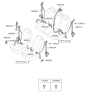 Diagram for 2008 Kia Sedona Seat Belt - 898304D550KS