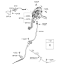 Diagram for 2006 Kia Sedona Parking Brake Cable - 597504D000