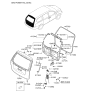 Diagram for 2007 Kia Sedona Tailgate Lock - 812304D002