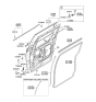 Diagram for 2013 Kia Sedona Weather Strip - 831504D000