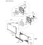 Diagram for 2008 Kia Sedona A/C Condenser Fan - 252314D900