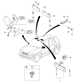 Diagram for 2001 Kia Sportage Sun Visor - 0K08B69270273