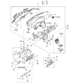 Diagram for 1997 Kia Sportage Glove Box - 0K08B64061F70