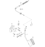 Diagram for 2000 Kia Sportage Accelerator Cable - 0K07641660