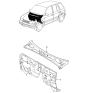 Diagram for 1997 Kia Sportage Dash Panels - 0K08B53400C