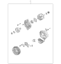 Diagram for Kia Sportage Alternator - 0K01118300D