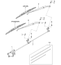 Diagram for 2002 Kia Sportage Windshield Wiper - 0K09C67321