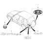 Diagram for 1998 Kia Sportage Emblem - UK08A51745