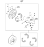 Diagram for 2002 Kia Sportage Brake Shoe Set - 0K0452638Z