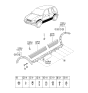 Diagram for 2002 Kia Sportage Door Moldings - 0K02150682BC7