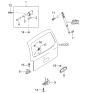 Diagram for 2002 Kia Sportage Rear Door Striker - 0K01863361E