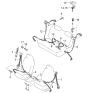 Diagram for 1999 Kia Sportage Seat Belt - 0K01F57742D70