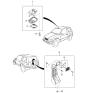 Diagram for 1997 Kia Sportage Interior Light Bulb - 0K01151311