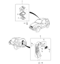 Diagram for 1997 Kia Sportage Dome Light - 0K01A51310A06