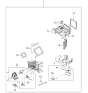 Diagram for 1998 Kia Sportage Heater Core - 0K07061A10