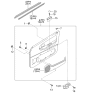 Diagram for 1997 Kia Sportage Weather Strip - 0K01959810