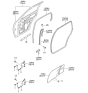 Diagram for 2000 Kia Sportage Door Seal - 0K01872760A