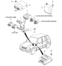 Diagram for 2002 Kia Sportage Air Bag Control Module - 0K08A677F0A