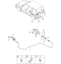 Diagram for Kia Sportage Fuel Door Release Cable - 0K01156820A