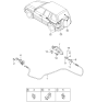 Diagram for 2002 Kia Sportage Fuel Door Hinge - 0K01142435