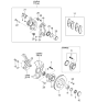 Diagram for 2001 Kia Sportage Steering Knuckle - 0K08433021B