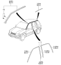 Diagram for 2001 Kia Sportage Door Seal - 0K01858770B