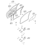 Diagram for 2001 Kia Sportage Door Hinge - 0K07858240