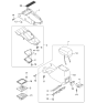 Diagram for 2000 Kia Sportage Armrest - 0K07A6442070