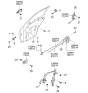 Diagram for 2002 Kia Sportage Rear Door Striker - 0K01872361A