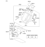 Diagram for 2009 Kia Sportage Armrest - 899001F1004BK