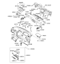 Diagram for 2006 Kia Sportage Ashtray - 845501F000EZ