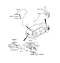 Diagram for 2008 Kia Sportage Wiper Pivot - 987001F002