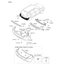 Diagram for 2005 Kia Sportage Bumper - 866111F040