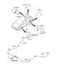 Diagram for Kia Sportage Parking Brake Cable - 597601F500