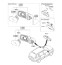 Diagram for 2008 Kia Sportage Car Mirror - 876211F201